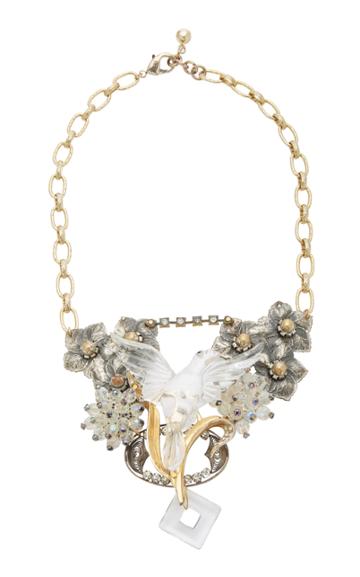 Lulu Frost One-of-a-kind Gold-plated Enamel And Crystal Necklace