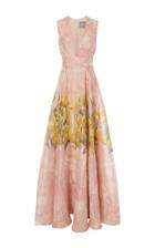 Lela Rose Sheer Front Panel Dress