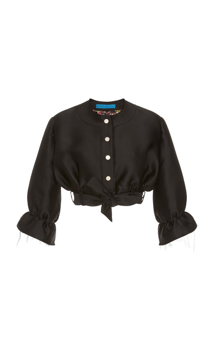 Jonathan Cohen Cropped Satin Jacket
