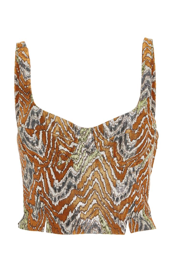 Rachel Comey Cleft Jacquard Crop Top