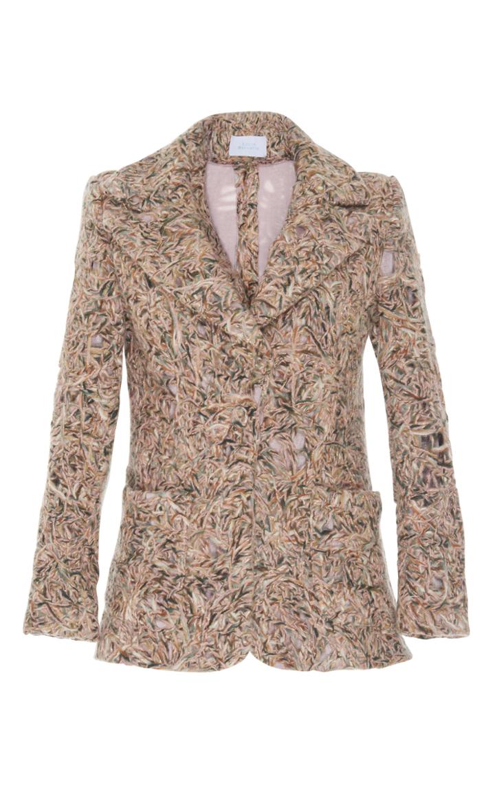 Luisa Beccaria Textured Multicolor Blazer