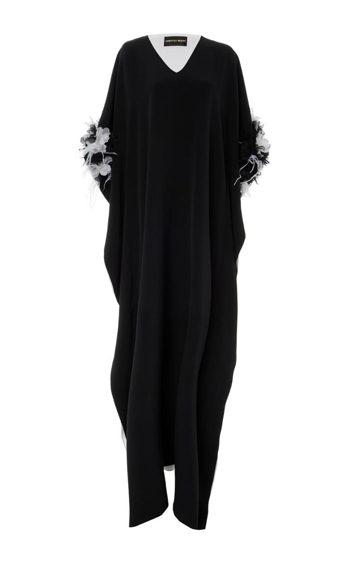 Christian Siriano M'o Exclusive Feathered Caftan