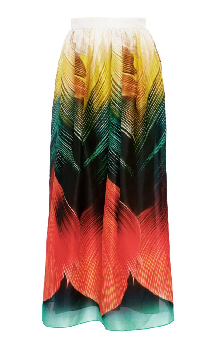 Mary Katrantzou Egret Printed Full Length Skirt