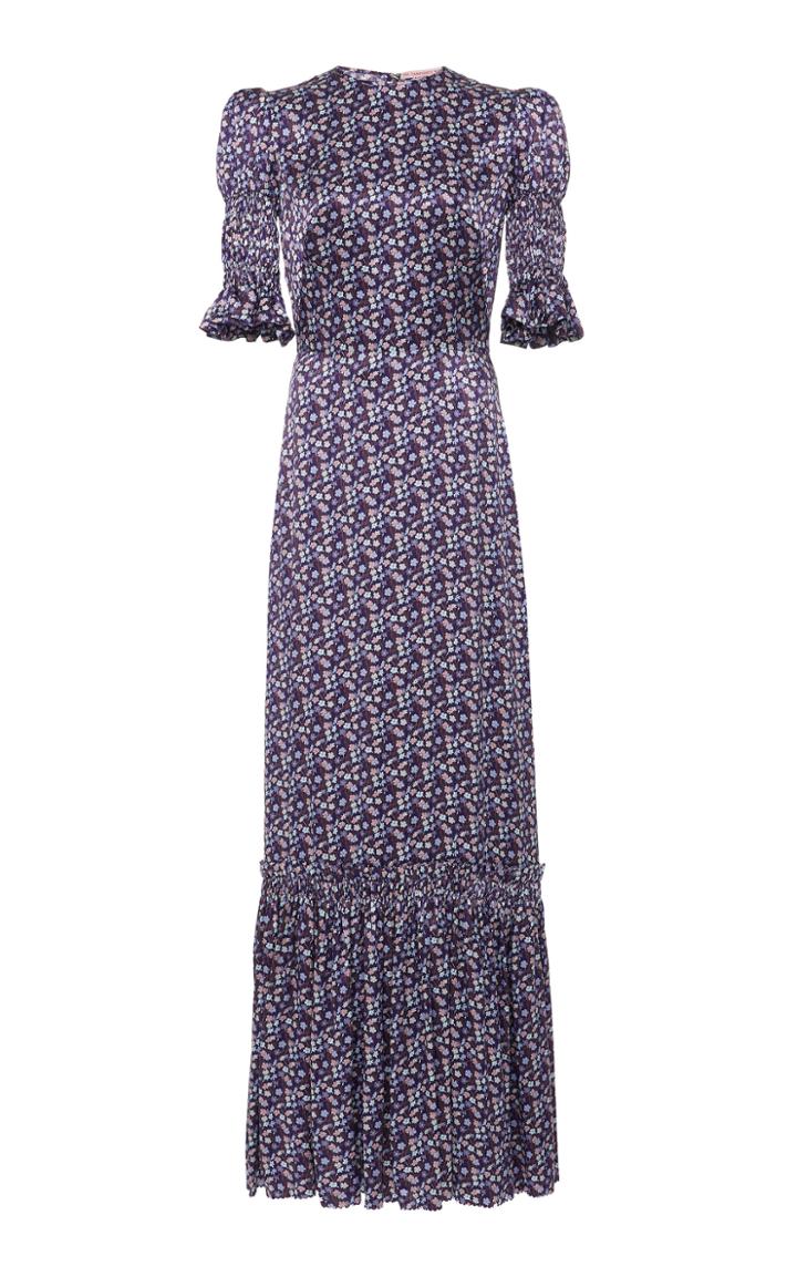 The Vampire's Wife Floral-print Silk-satin Maxi Dress Size: 8
