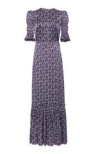 The Vampire's Wife Floral-print Silk-satin Maxi Dress Size: 8