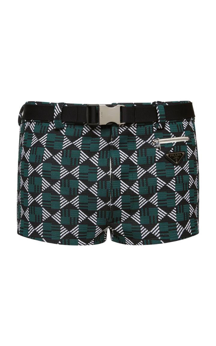 Prada Jacquard Rete Tec Swim Short