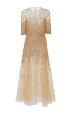 J. Mendel Long Sleeve Tulle Dress