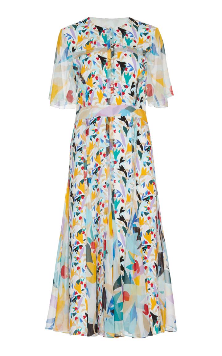 Prabal Gurung Printed Silk A-line Dress