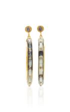 Ashley Pittman Mixed Horn Diamond Inlay Mila Hoop Earrings
