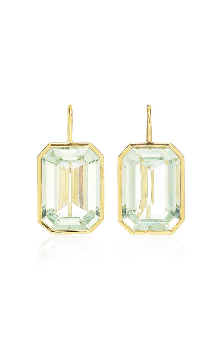 Goshwara Gossip 18k Yellow Gold And Prasiolite Earrings