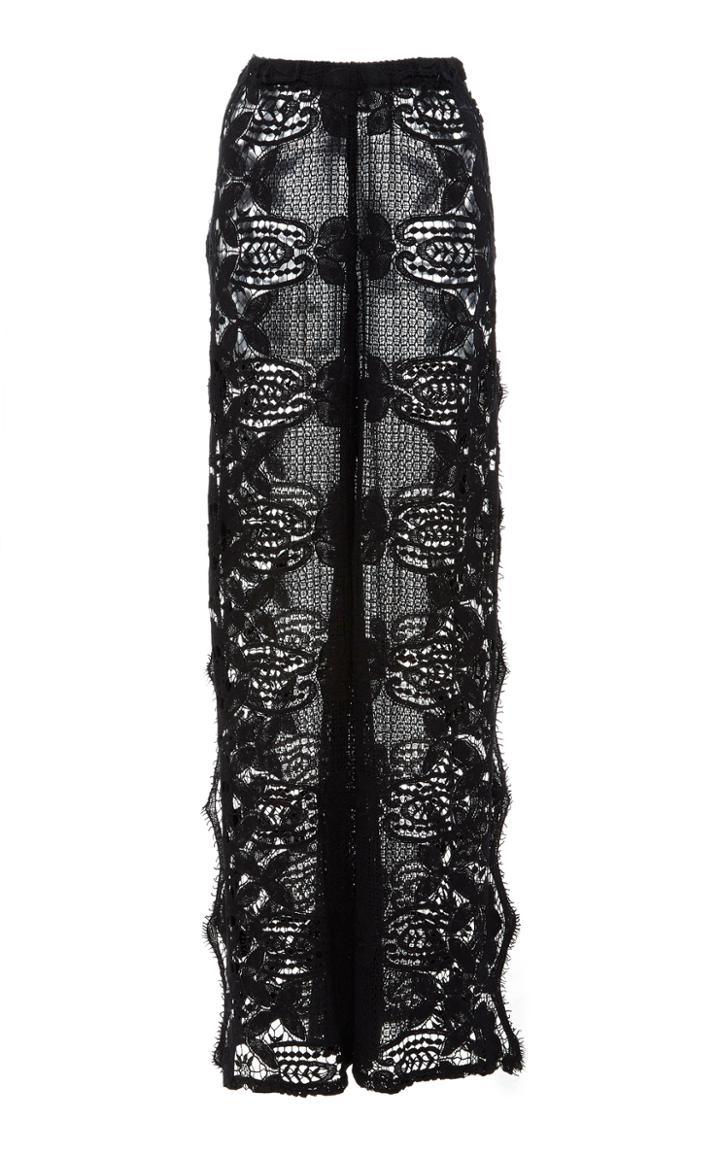 Miguelina Amelie Scallop Lace Slit Pant