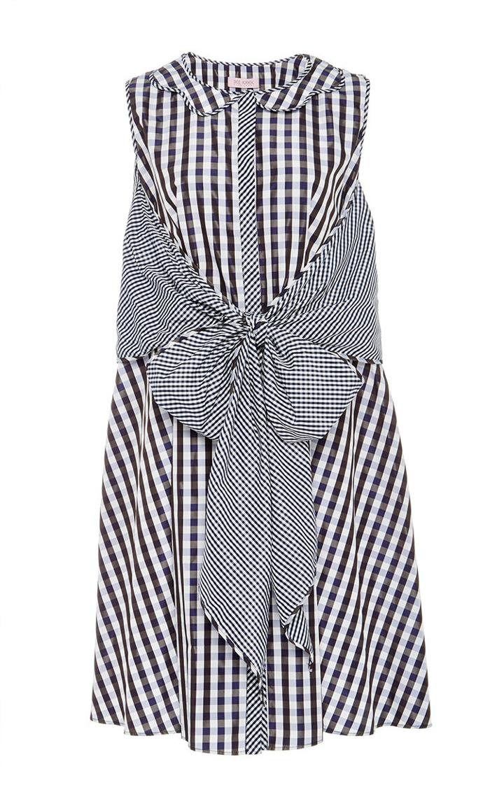 Dice Kayek Dual Gingham Sleeveless Dress