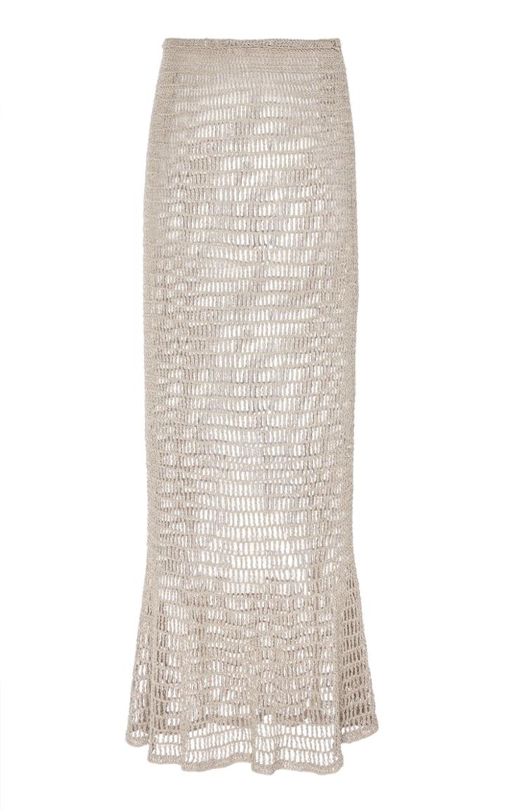 Moda Operandi Tuinch Cotton-silk Open-knit Maxi Skirt Size: M