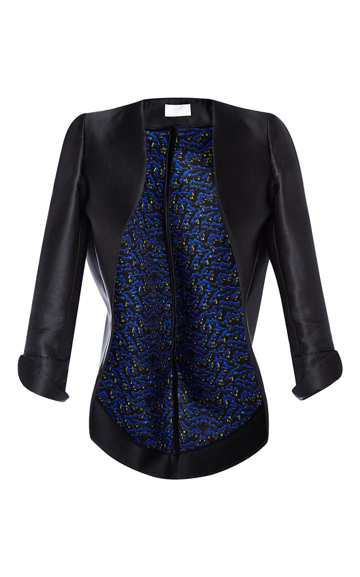 Antonio Berardi Bonded Satin Scuba Jacket