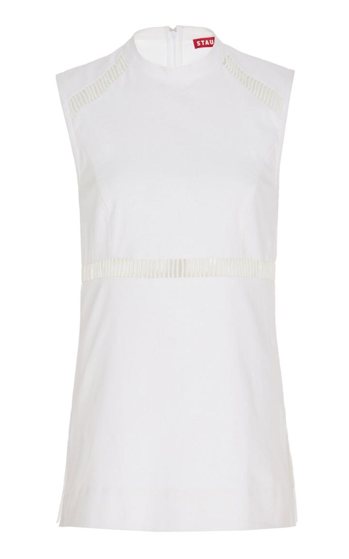 Moda Operandi Staud Atlas Pointelle Linen-cotton Top Size: 00