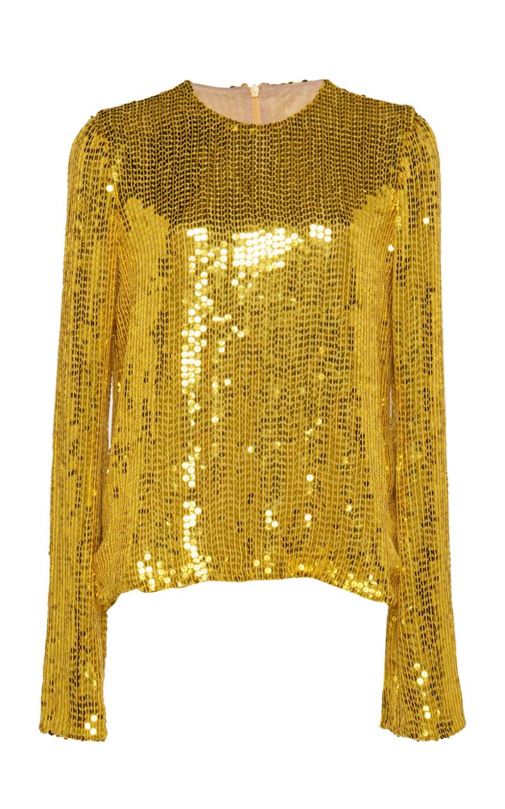 Galvan Clara Sequin Top