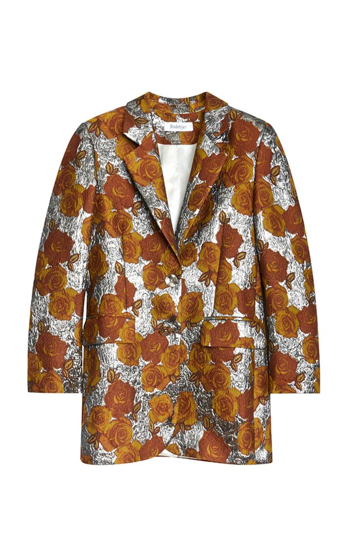 Moda Operandi Rodebjer Sacha Metallic Floral Brocade Blazer