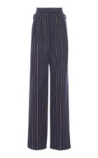 Moda Operandi Max Mara Samba Pinstriped Wool-cashmere High-rise Wide-leg Trousers