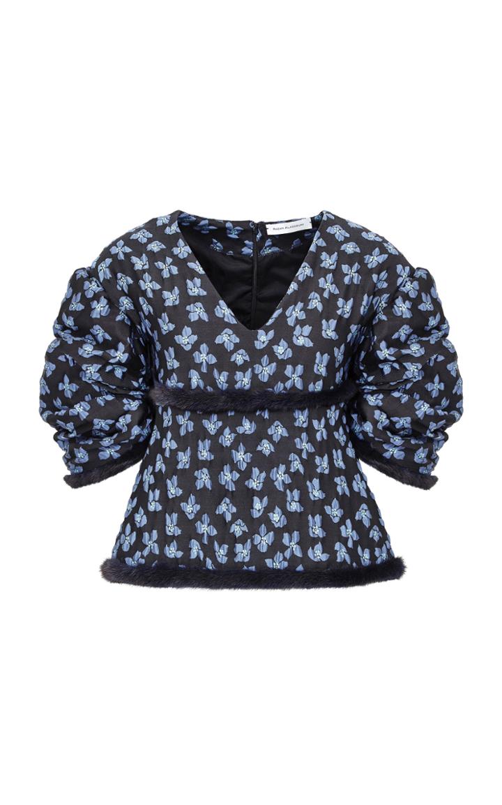 Razan Alazzouni Mink Trimmed Top