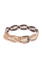 Moda Operandi Alberta Ferretti Braided Suede Calf Leather Belt