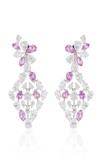 Reza M'o Exclusive: Pink Sapphire River Earrings With Diamonds