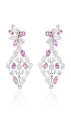 Reza M'o Exclusive: Pink Sapphire River Earrings With Diamonds
