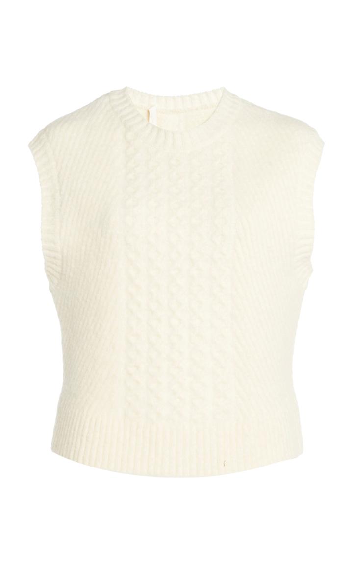 Low Classic Cropped Cable-knit Sweater Vest