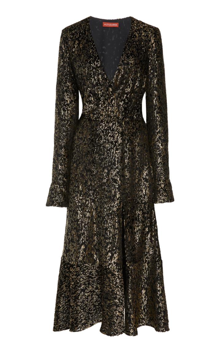 Altuzarra Martha Metallic Midi Dress