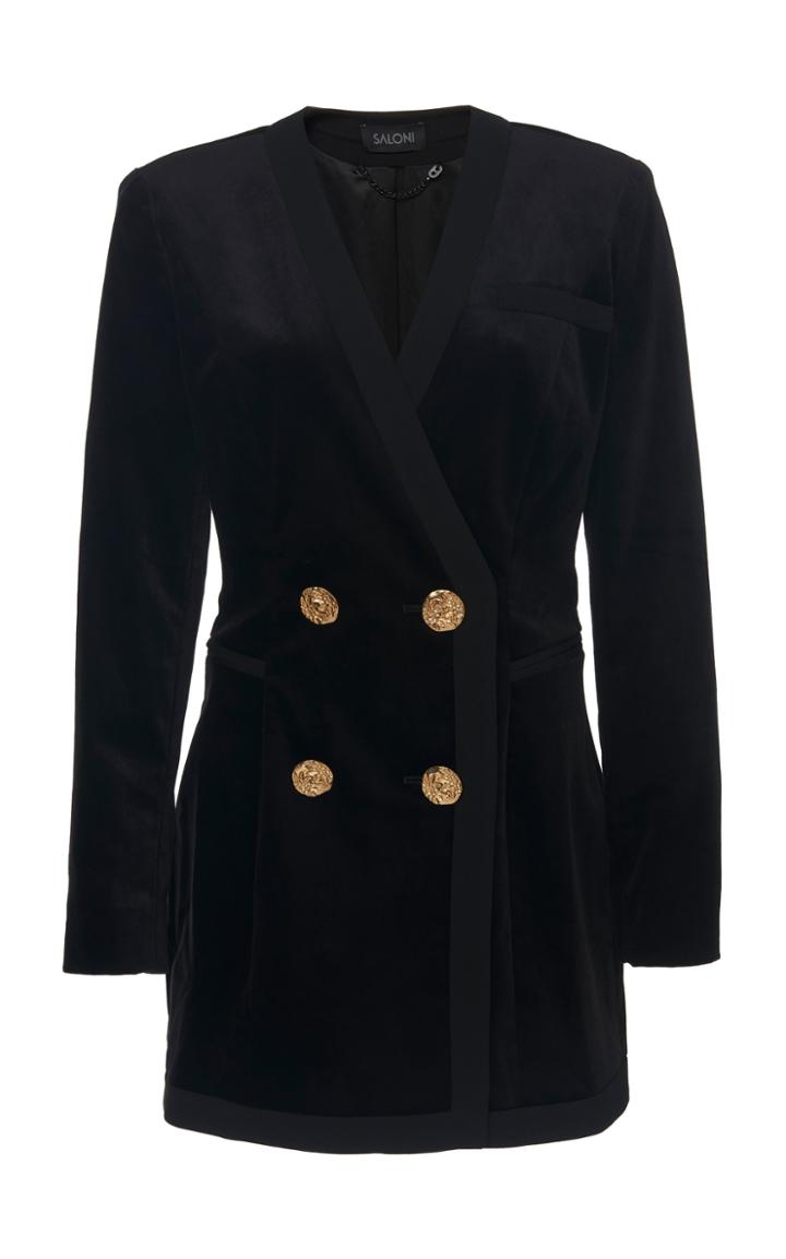 Saloni Bree Velvet Mini Dress