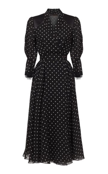 Ulyana Sergeenko Demi Couture Polka Dot Midi Dress