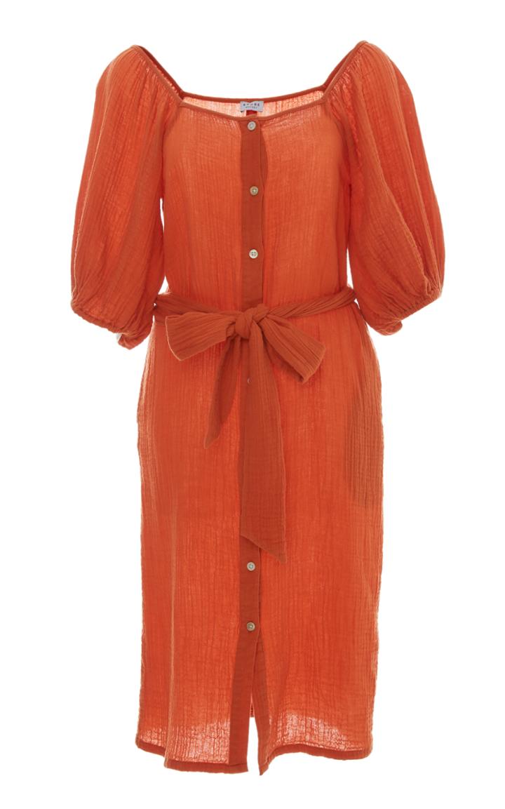 Rhode Resort Andrea Midi Button Down Dress