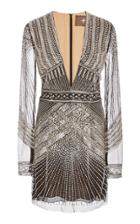 Cucculelli Shaheen Nefertiti Embroidered Tulle Mini Dress