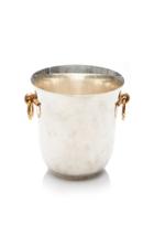 Mantiques Modern Hermes Mixed Metal Rope Motif Ice Bucket