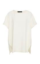 Sally Lapointe Pebble Viscose Crepe Dropped Shoulder Tunic