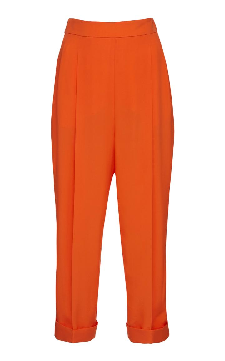 Emilio Pucci High-rise Cropped Silk Trousers