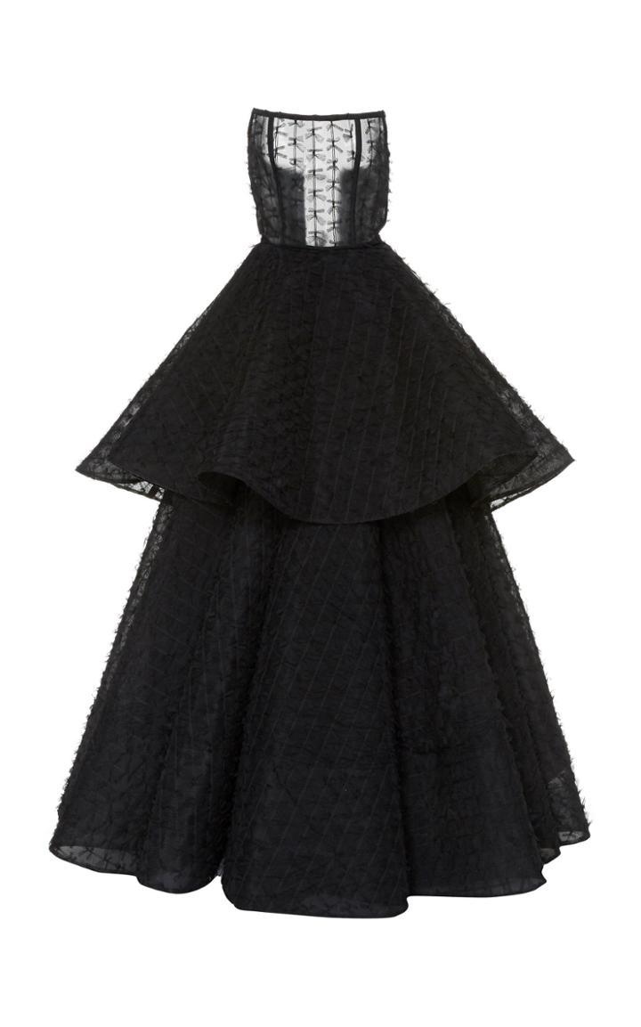 Christian Siriano Strapless Organza Bow Gown