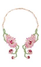 Wendy Yue Symmetrical Floral Collar Necklace