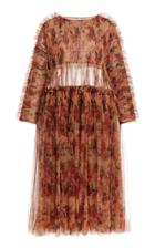 Moda Operandi Molly Goddard Sheila Ruffled Floral-print Tulle Midi Dress
