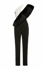 Moda Operandi David Koma Asymmetric Fringe-detailed Crepe Crepe Jumpsuit Size: 6