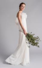 Moda Operandi Sophie Et Voila Strapless Feather Column Gown