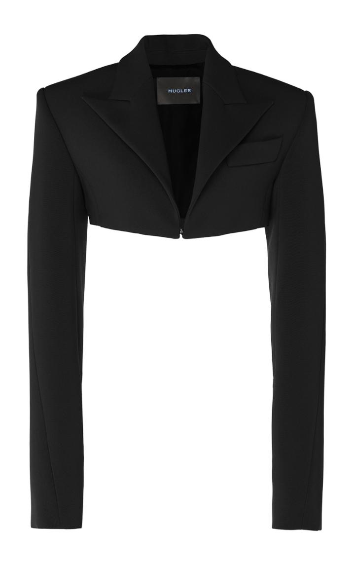 Mugler Tech Scuba Cropped Jacket