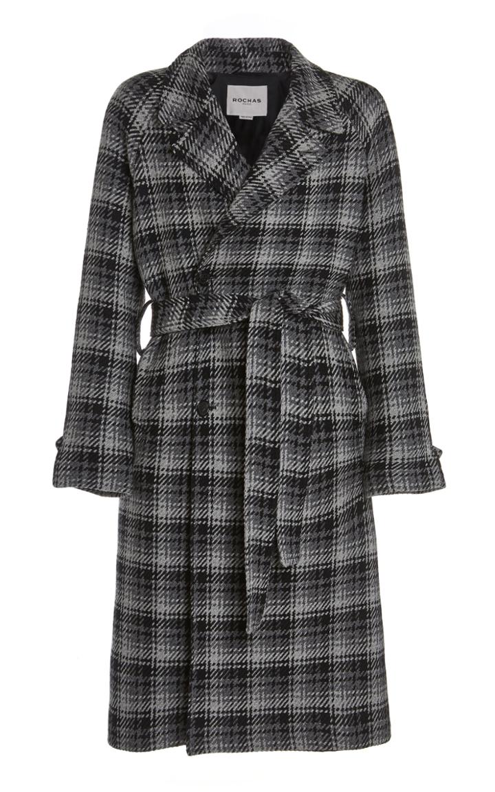 Moda Operandi Rochas Double Breasted Checked Coat