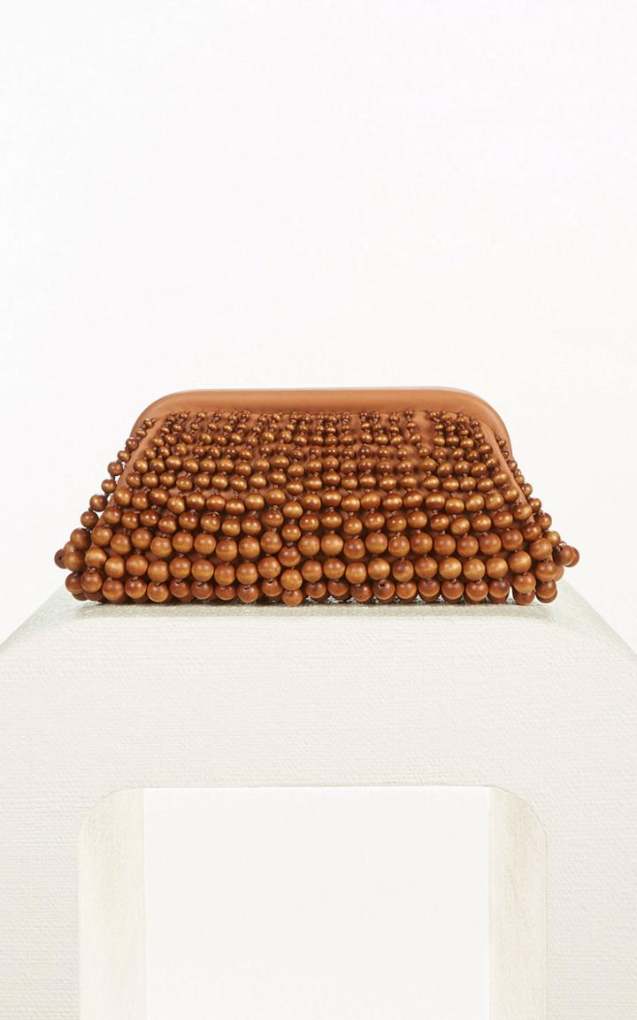 Moda Operandi Cult Gaia Nia Beaded Wood Clutch
