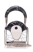Balmain Coffret Scarabee Marbled Leather Bag