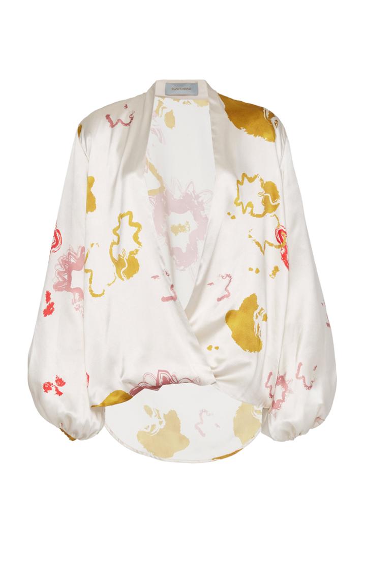 Moda Operandi Silvia Tcherassi Campari Printed Silk-blend Blouse