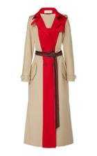 Hellessy Raphael Two-tone Stretch Twill Maxi Trench Coat
