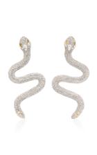 Moda Operandi Alessandra Rich Crystal Snakes Earrings