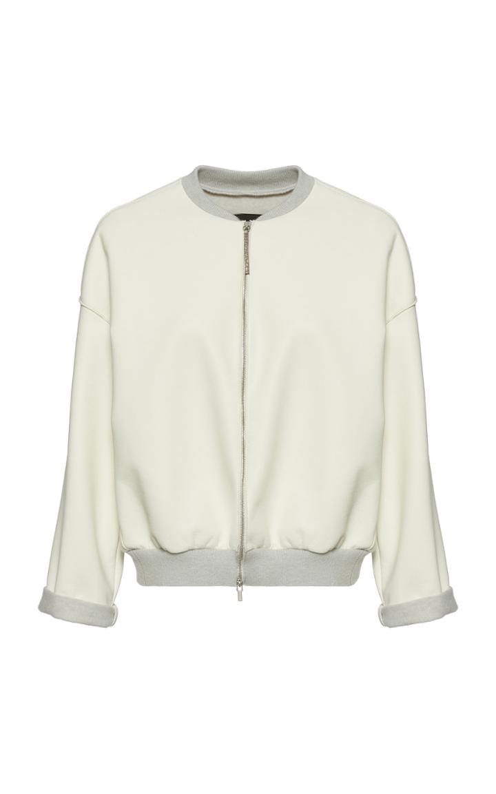 Fabiana Filippi Leather Bomber Jacket