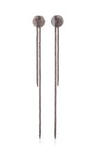 Sidney Garber Black Diamond Long Knot Earrings