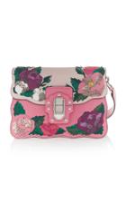 Dolce & Gabbana Floral-appliqud Ayers Snakeskin And Leather Shoulder Bag